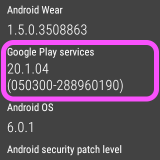 google play services wear os